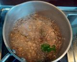 A picture of step 3 of Tulsi Chai.