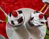 A picture of step 7 of Black forest brownie trifles.