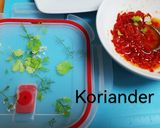 Zucchinischleifen - mit Koriander als Salat Rezeptschritt 5 Foto