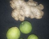 A picture of step 1 of Fresh ginger and lemon juice.