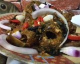 A picture of step 5 of Isiewu (Goat Head).