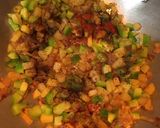 A picture of step 4 of Capsicum Corn stuffed Wheat Flour Tacos.