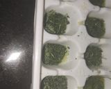 A picture of step 3 of Green Coriander leaves Cubes.
