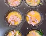 Foto del paso 3 de la receta Muffins de huevo 🥚 con espinacas 🥬 pavo 🦃 y queso mozzarella 🧀