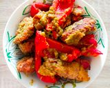 Foto langkah ke 8 dari resep Kriuk Udang Tempe Sambal Ijo.
