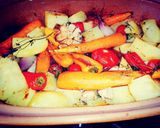 Pas rețetă Ceafă de porc la tavă cu legume 3 fotografie