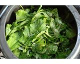 A picture of step 1 of Sarson ka Saag.