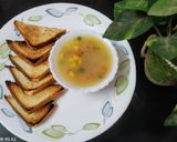 A picture of step 1 of Sweet corn soup.
