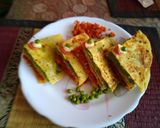 A picture of step 6 of Tri colour paratha.