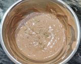 A picture of step 2 of Singhara atta aloo pakoda.