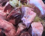 A picture of step 3 of Bhuna gosht /Bhuna mutton.