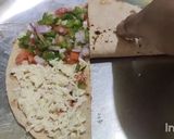 A picture of step 3 of Roti Pizza Wrap.