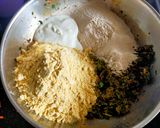 A picture of step 1 of Methi-Makai Dhebra.