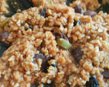 Foto del paso 4 de la receta: Zapallitos rellenos de proteína de soja con verdura (vegano)