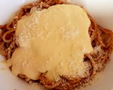 A picture of step 4 of My Quick Spaghetti in tomato juice and homemade Cheese sauce.😀.