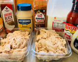 A picture of step 1 of Buffalo Chicken Pasta Salad.