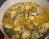 Foto del paso 4 de la receta: Arroz integral caldoso con conejo,  alcachofas y hierbas