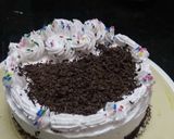 A picture of step 5 of Black forest cake.