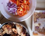 A picture of step 3 of Overleft chicken in egg sauce.