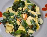 Foto langkah ke 7 dari resep Creamy Spinach Orecchiette with Cheddar Cheese.