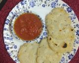 A picture of step 7 of Rice flour paratha with tomato chutney.