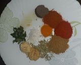A picture of step 1 of Fish thali - Rice with Fish curry, fish fry, and spiced buttermilk.
