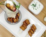 Une image de l'étape 4 de Wraps aux crevettes et bananes plantains.