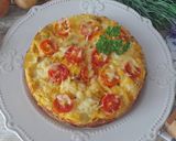Foto del paso 7 de la receta: Tortilla de patatas al horno -con tomatitos y salsa pesto-