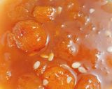A picture of step 3 of Aloo bukhary ki chutney.