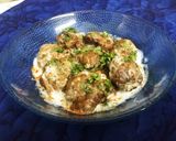 A picture of step 5 of Oats and Moong sprouts Dahi Vada.