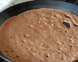 A picture of step 5 of Chocolate layered Crepes Cake.