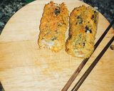 Hình bước làm 6 của món Kimpap chiên (cơm cuộn chiên)