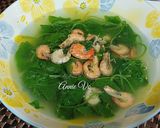 Hình bước làm 3 của món Canh rau má nấu tép đồng