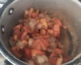 A picture of step 4 of Bhakri with bhindi sabzi.
