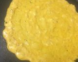 A picture of step 2 of Onion cheela with tomato chutney and Masala Chaas.