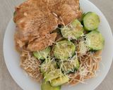 Une image de l'étape 8 de Escalope de Veau Sauce Citronnée avec Spaghetti et Courgettes.