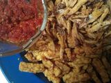 Balado tempe ikan teri
