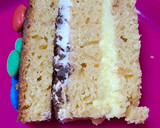 Foto del paso 5 de la receta: Torta de cumpleaños de mandarinas con crema pastelera y crema chantilly