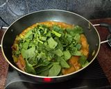 A picture of step 5 of Mixed vegetable with Malabar spinach.