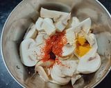 A picture of step 1 of Mushroom egg sandwich.