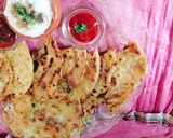 A picture of step 5 of Healthy breakfast Potato 😋 onion Paratha 😋💐.