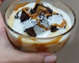 A picture of step 8 of Salted caramel brownie Trifle.