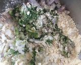 A picture of step 2 of Spinach-CornMeal Tikki.