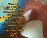 A picture of step 1 of Baingan Aloo.