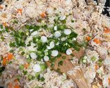 A picture of step 5 of Fried Rice with Ground Pork and Egg.