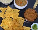 A picture of step 18 of Cheesy nachos platter😋😋❤️.