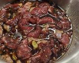 A picture of step 1 of Lauren's Bulgogi.