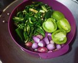 Foto langkah ke 1 dari resep Telur Lado Mudo / Cabe Ijo.