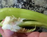 Foto del paso 2 de la receta: Ajíes Verdes Largos Rellenos de Queso