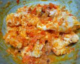 A picture of step 5 of Chettinad chicken curry.
